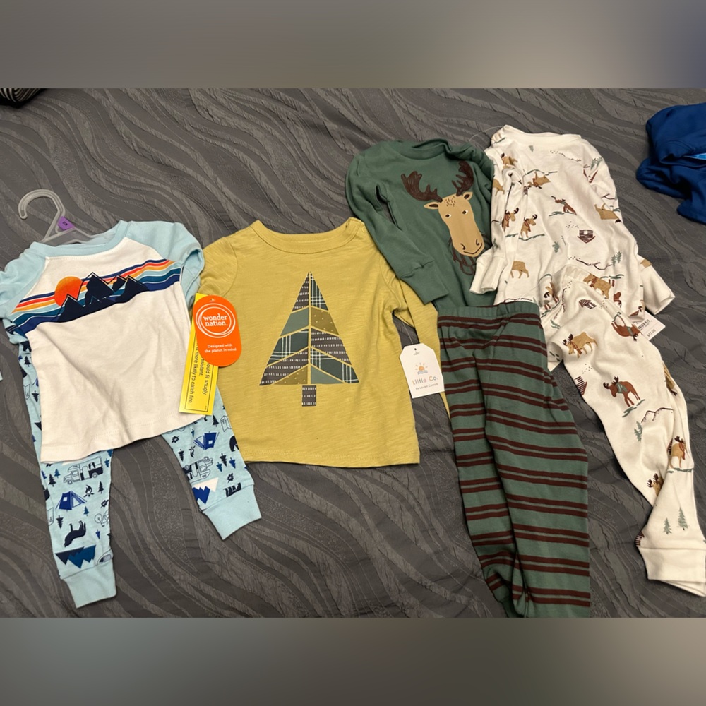 NWT Lot of 12 Month Baby PJs and Shirt